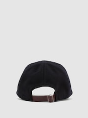 Reiss Navy Collin Wool-Blend Flannel Baseball Cap - Image 5 of 6