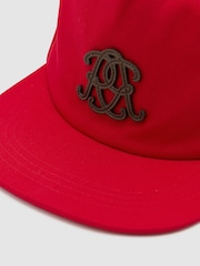 Rojo - Reiss Maddox Monogram Cotton Trucker Cap - Imagen 5 de 5