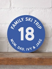 Family Ski Piste Marker Style Metal Sign by No Ordinary Gift - Image 2 of 2