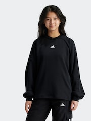 Черный - adidas Street Jam круглый вырез свитшот - Изображение 3 из 7