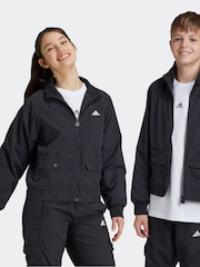 adidas Black Street Jam Woven Cargo Jacket Kids - Image 1 of 6