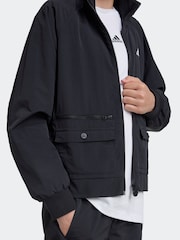 adidas Black Street Jam Woven Cargo Jacket Kids - Image 4 of 6