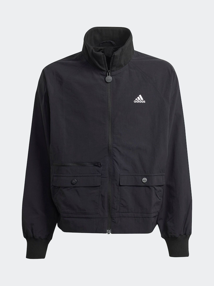 adidas Black Street Jam Woven Cargo Jacket Kids - Image 6 of 6