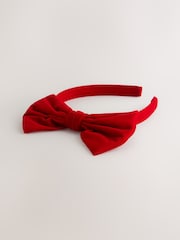 Red Velvet Bow Aliceband - Image 1 of 3