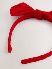 Red Velvet Bow Aliceband - Image 3 of 3