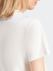 adidas White Animal Print 100% Cotton T-Shirt - Image 3 of 6