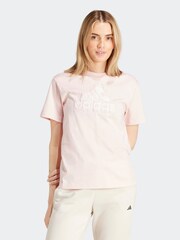 adidas Pink 100% Cotton Future Icons Logo T-Shirt - Image 1 of 7