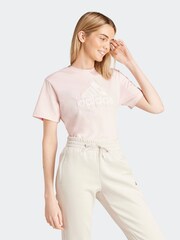 adidas Pink 100% Cotton Future Icons Logo T-Shirt - Image 6 of 7