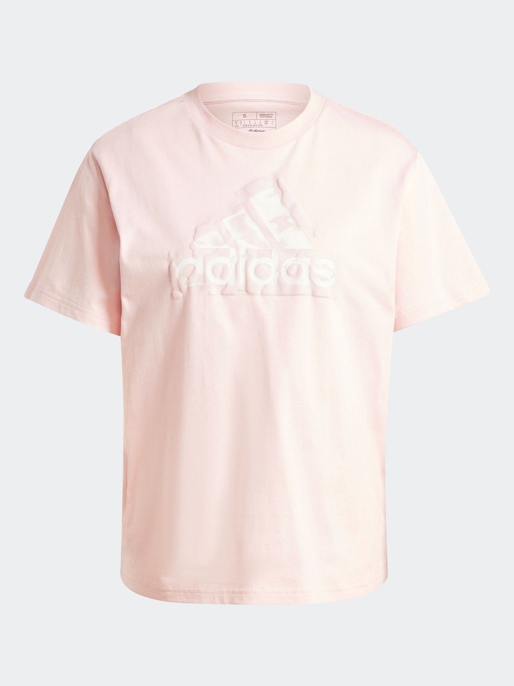 adidas Pink 100% Cotton Future Icons Logo T-Shirt - Image 7 of 7
