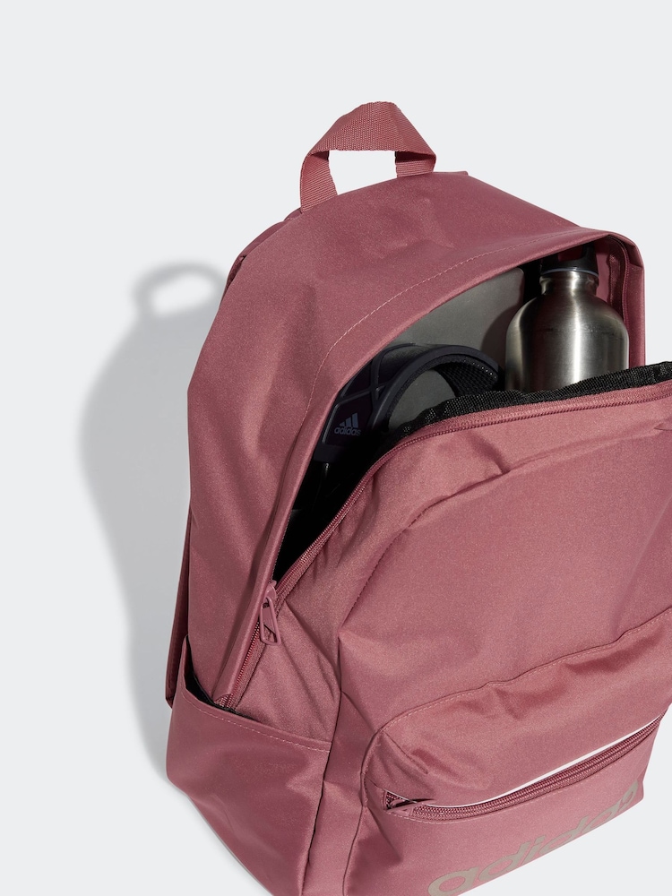 adidas Red Linear Essentials Backpack - Image 4 of 6