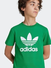 adidas orignal Green Kids Trefoil 100% Cotton T-Shirt - Image 1 of 4
