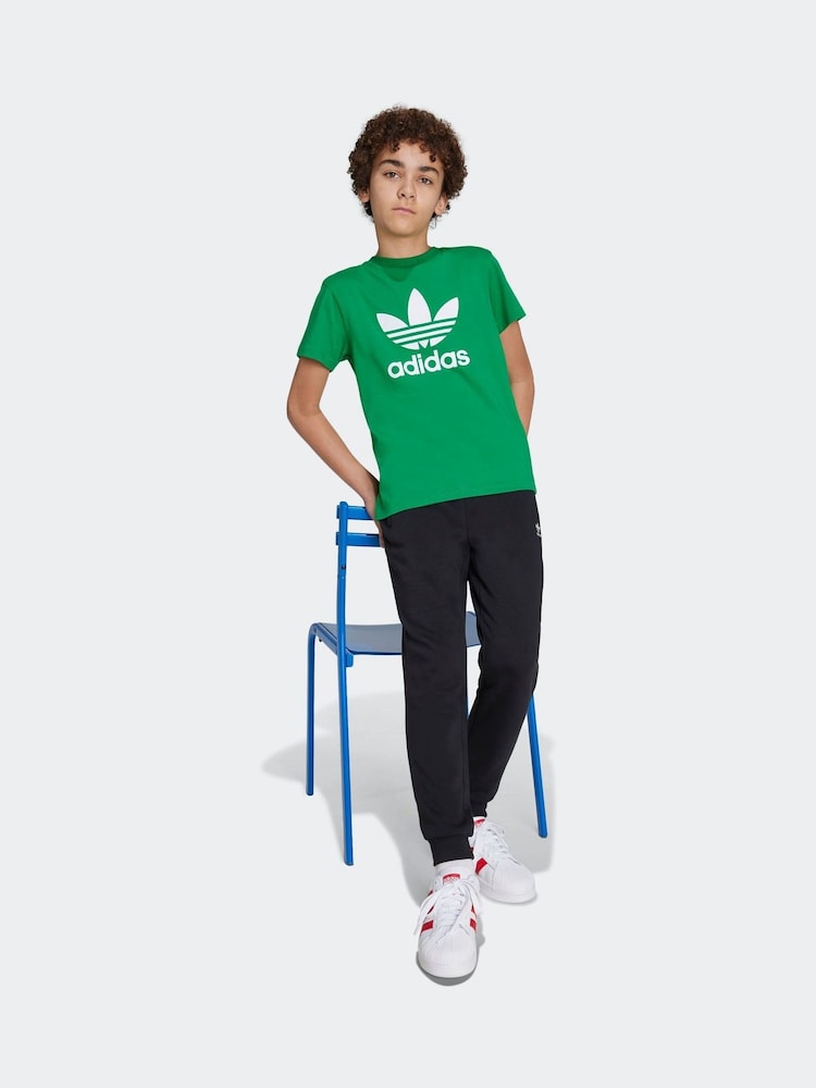 adidas orignal Green Kids Trefoil 100% Cotton T-Shirt - Image 2 of 4