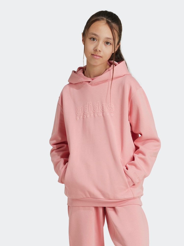 adidas Pink Kids ALL SZN Graphic Hoodie - Image 1 of 8 adidas Pink Kids ALL SZN Graphic Hoodie - Image 1 of 8