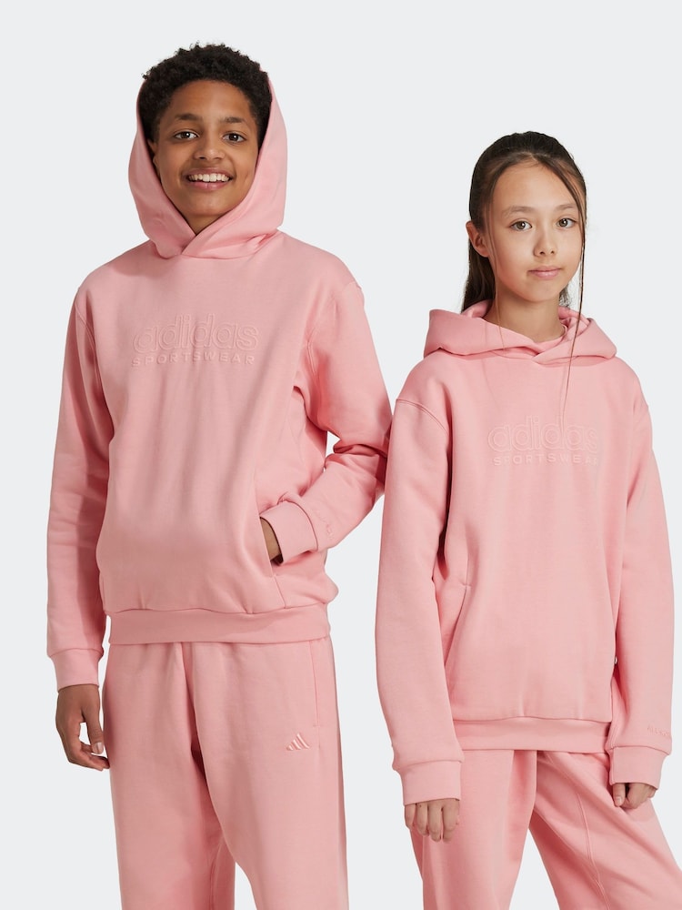 adidas Pink Kids ALL SZN Graphic Hoodie - Image 2 of 8 adidas Pink Kids ALL SZN Graphic Hoodie - Image 2 of 8