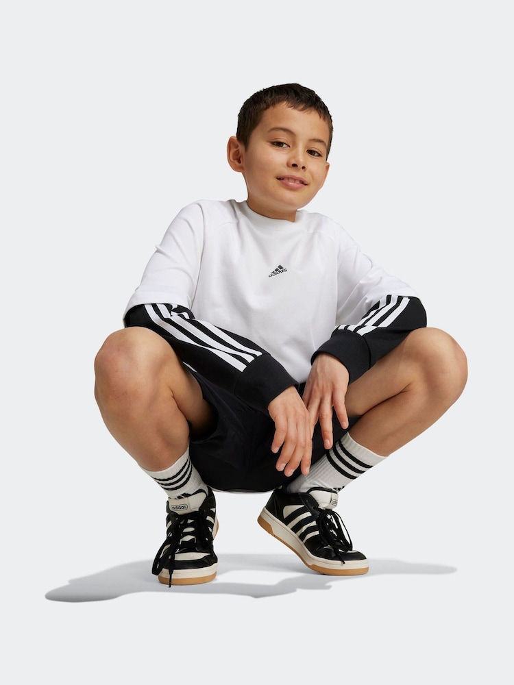 adidas White Kids Street Jam 2 in 1 Long Sleeve Long Sleeve Top - Image 1 of 4