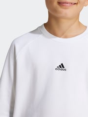 adidas White Kids Street Jam 2 in 1 Long Sleeve Long Sleeve Top - Image 3 of 4