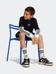 adidas Black Kids Street Jam 2 in 1 Long Sleeve Long Sleeve Top - Image 3 of 6