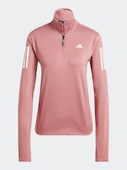 adidas Pink Own The Run 1/2 Zip Sweatshirt - Image 6 of 6