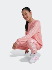 Розовый - adidas Street Jam круглый вырез свитшот - Изображение 4 из 6