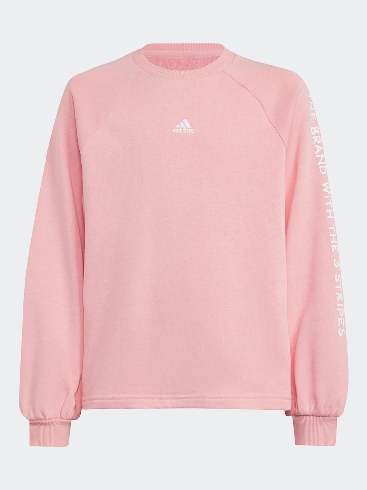 Розовый - adidas Street Jam круглый вырез свитшот - Изображение 6 из 6