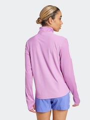 adidas Light Purple Own The Run 1/2 Zip Sweatshirt - Image 2 of 8