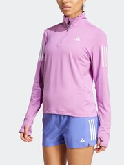 adidas Light Purple Own The Run 1/2 Zip Sweatshirt - Image 5 of 8