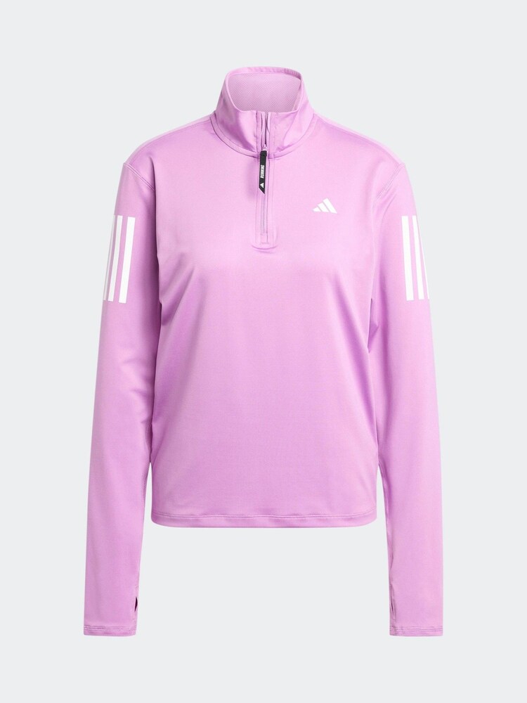 adidas Light Purple Own The Run 1/2 Zip Sweatshirt - Image 8 of 8