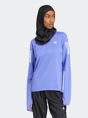 adidas Bright Blue Own The Run 1/2 Zip Sweatshirt - Image 1 of 1