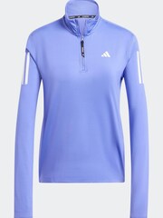adidas Bright Blue Own The Run 1/2 Zip Sweatshirt - Image 7 of 7