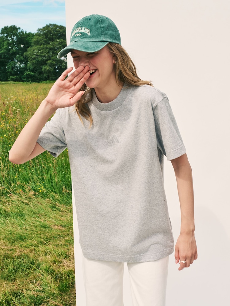 adidas Grey ALL SZN 100% Cotton T-Shirt - Image 1 of 4