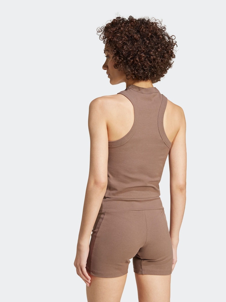 adidas Brown Long Rib Vest - Image 2 of 7