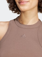 adidas Brown Long Rib Vest - Image 4 of 7