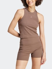 adidas Brown Long Rib Vest - Image 6 of 7