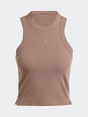 adidas Brown Long Rib Vest - Image 7 of 7