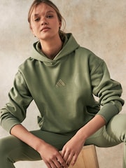 adidas Green ALL SZN Boyfriend Hoodie - Image 1 of 5