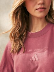 adidas Red ALL SZN 100% Cotton T-Shirt - Image 4 of 6