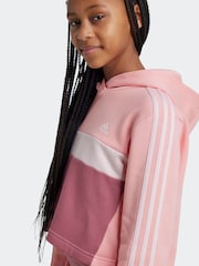 adidas Pink Dark Kids Sportswear Tiberio 3-Stripes Colorblock Fleece Leggings Set - Image 5 of 8