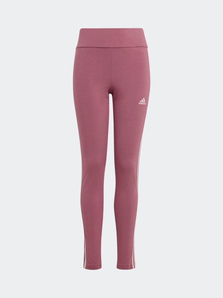 adidas Pink Dark Kids Sportswear Tiberio 3-Stripes Colorblock Fleece Leggings Set - Image 8 of 8