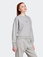 adidas Grey ALL SZN Sweatshirt - Image 4 of 7