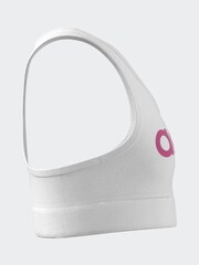 adidas White/Pink Essentials Linear Logo Cotton Bra Top - Image 14 of 16