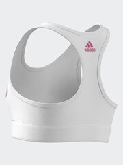 adidas White/Pink Essentials Linear Logo Cotton Bra Top - Image 16 of 16