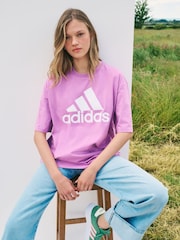 adidas Purple 100% Cotton Sportswear Future Icons Winners 3.0 T-Shirt - Image 2 of 5