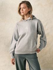 adidas Light Grey ALL SZN Boyfriend Hoodie - Image 1 of 6