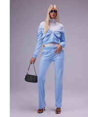 Womens Velour Straight Leg Joggers - Image 1 of 4
