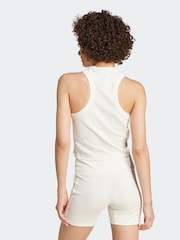 adidas White Long Rib Vest - Image 2 of 7