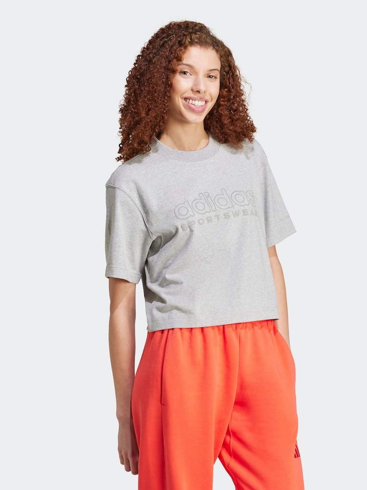 adidas Grey 100% Cotton ALL SZN T-Shirt - Image 1 of 7