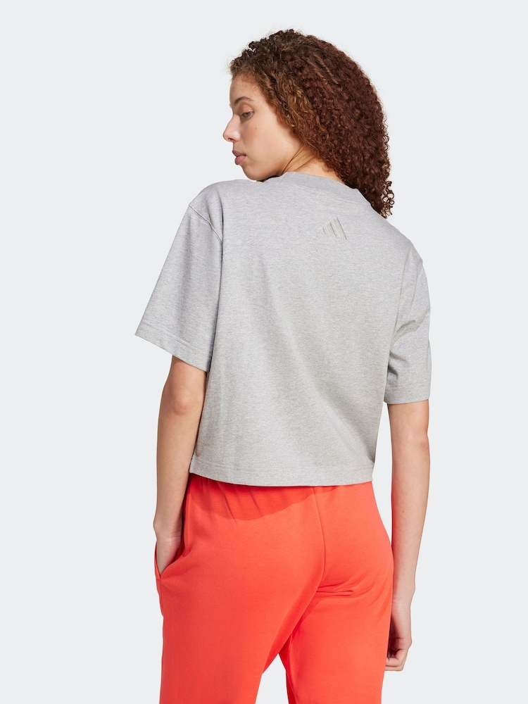 adidas Grey 100% Cotton ALL SZN T-Shirt - Image 2 of 7