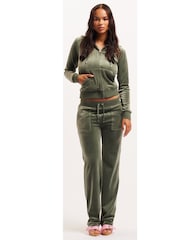 Juicy Couture Light Green Zip Through Velour Womens Robertson Zip Up Hoodie - Image 2 of 3