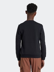adidas Originals Black Trefoil Crew Sweatshirt - Image 2 of 6
