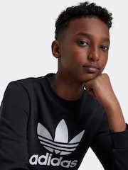 adidas Originals Black Trefoil Crew Sweatshirt - Image 5 of 6